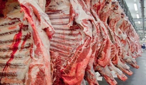 Imagem ilustrativa de corte de carne bovina com selo da União Europeia