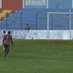 Jogadores em campo na partida entre Misto e Taveirópolis pela Série B do Campeonato Sul-Mato-Grossense.