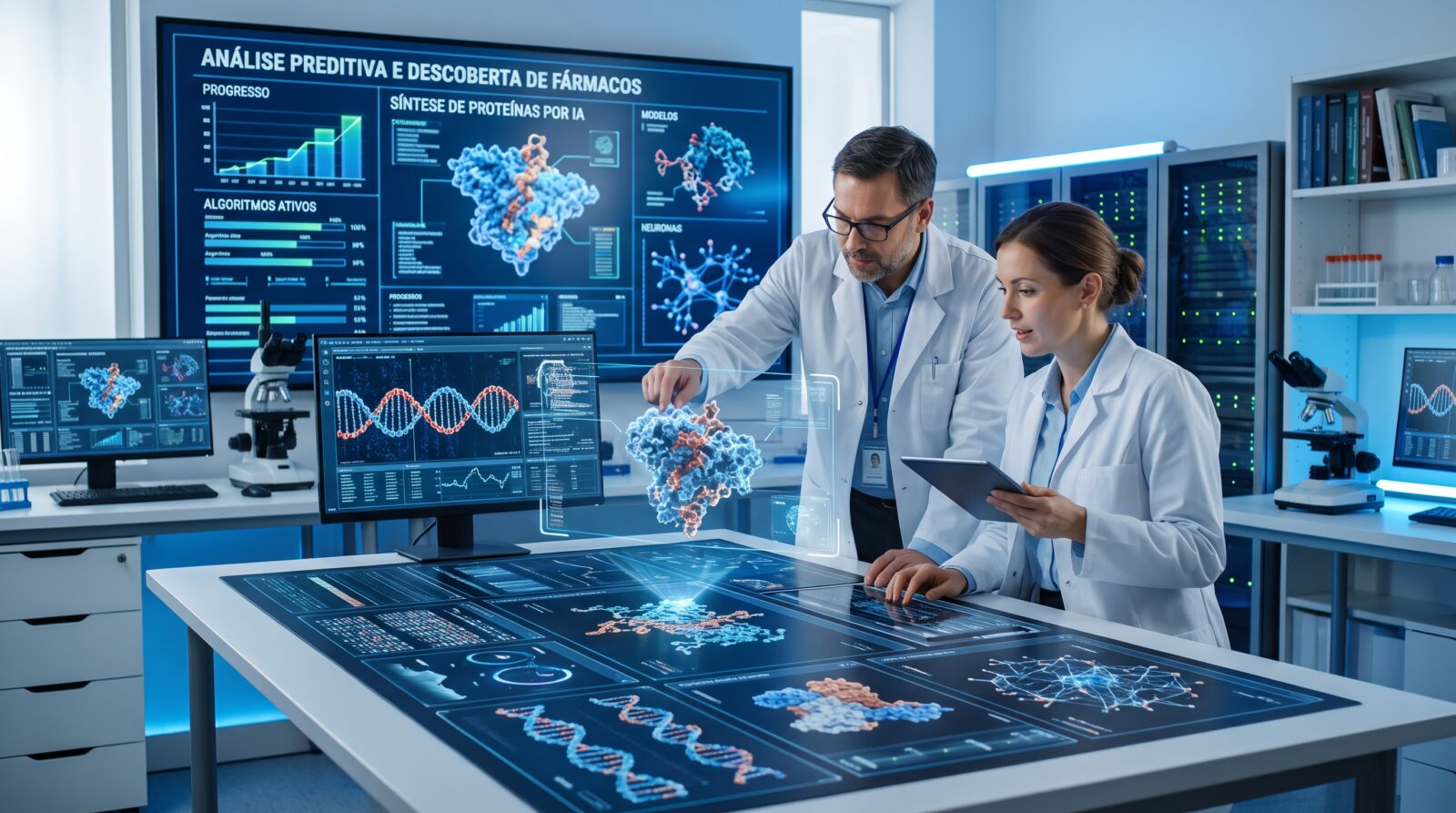 sinergia entre cientistas e a inteligência artificial no avanço da pesquisa médica