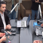 Primeira-dama Mônica Riedel e secretário Roberto Gurgel em entrevista sobre a campanha Caixa Encantada em MS.